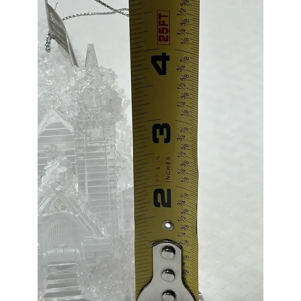 Icy Look Clear‎ acrylic Church building Christmas Tree Light Cover Ornament